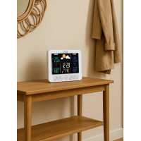 Rádiom riadená meteorologická stanica JVD RB6685.1, biela